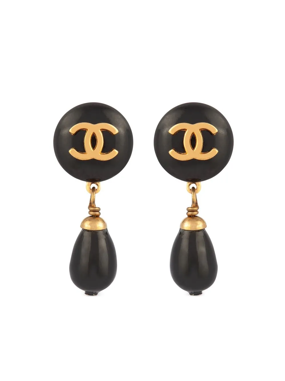 

Chanel Pre-Owned 1995 clip-on drop earrings - Gold