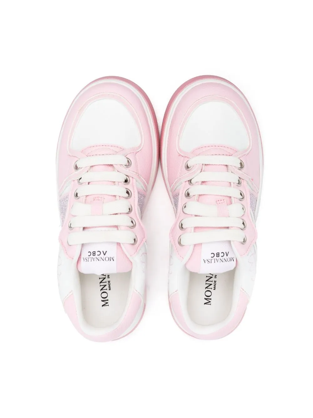  Monnalisa Zapatillas Bajas Con Parche Del Logo - Blanco 