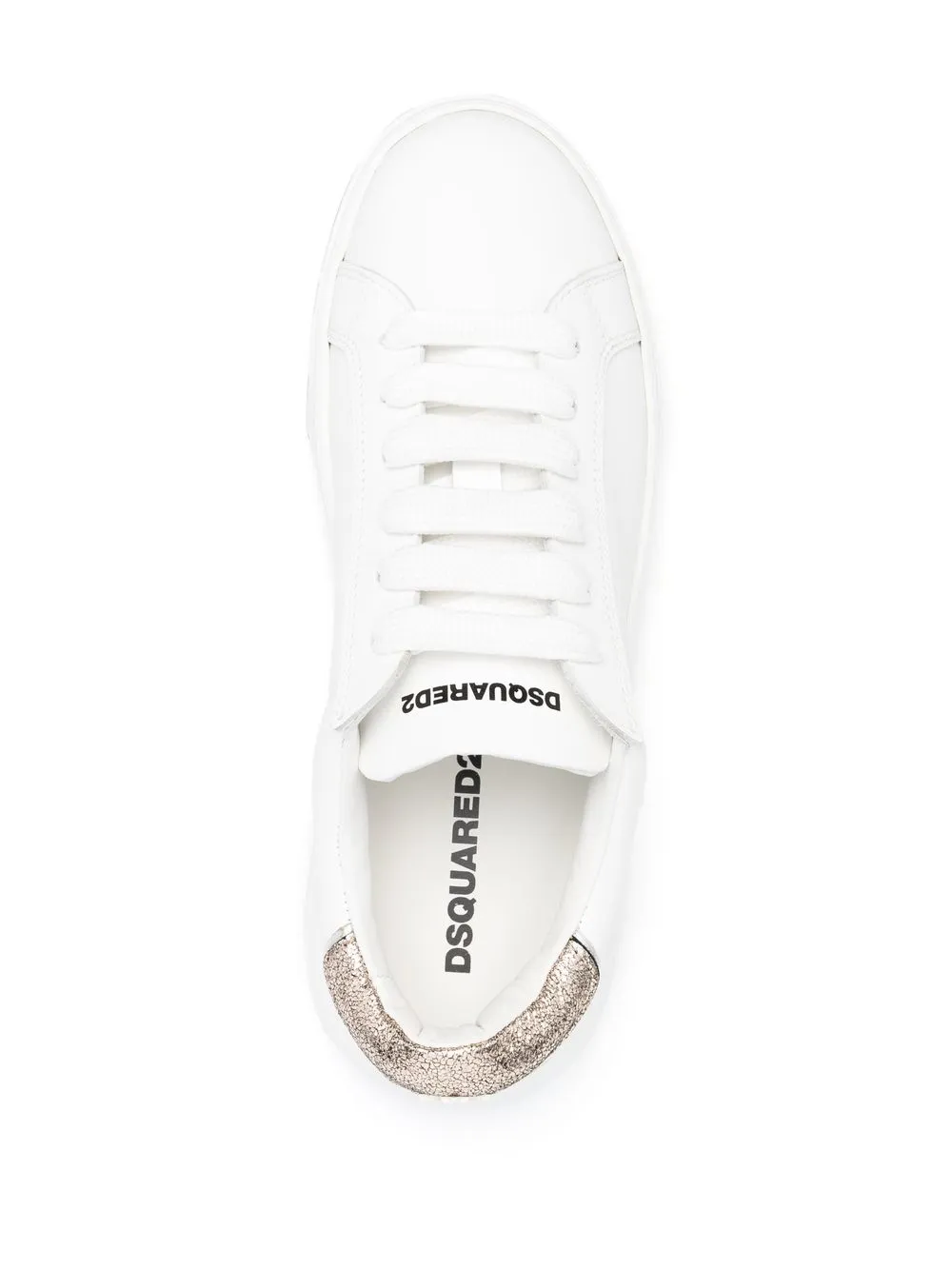 Shop Dsquared2 Logo-print Tongue Low-top Sneakers In Weiss