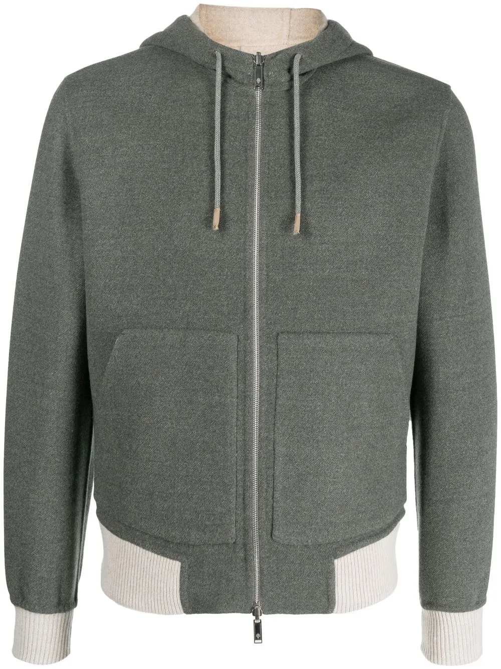 

Eleventy zip-up wool bomber jacker - Gris