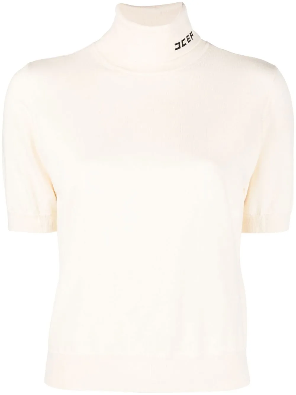 

Elisabetta Franchi logo-neckline knit top - Neutrals