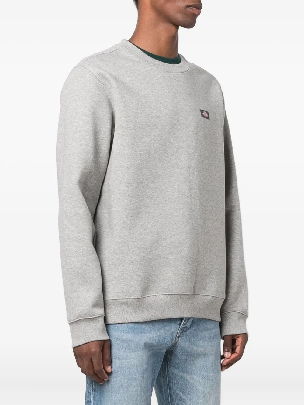  Dickies Construct Logo-patch Crew-neck Sweatshirt - Grey 