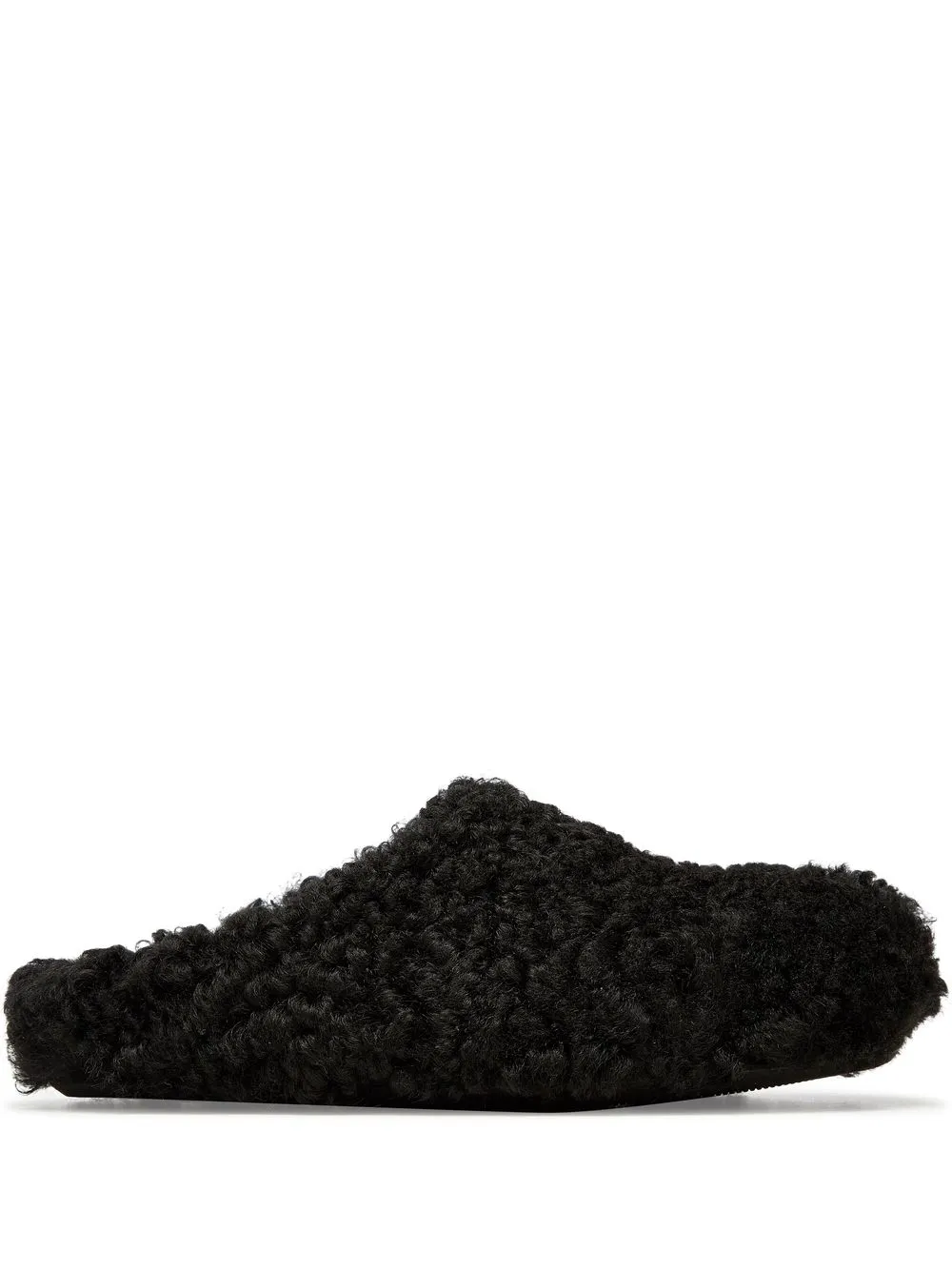 

Marni shearling flat slides - Black