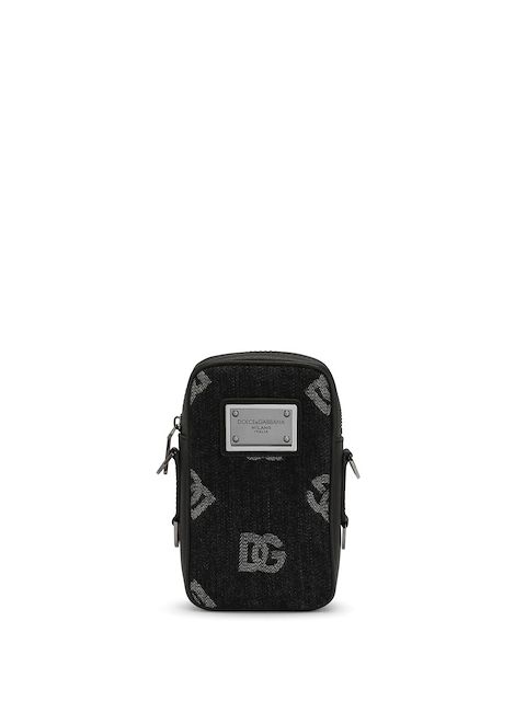Dolce & Gabbana mochila tipo mensajero con logo en jacquard