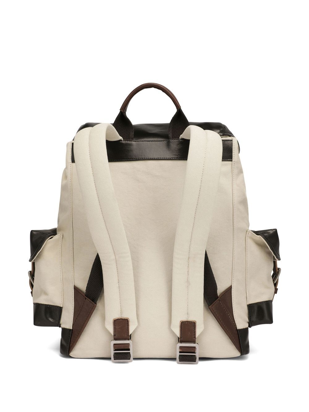 Shop Dolce & Gabbana Logo-tag Canvas Backpack In Neutrals