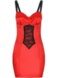 Dolce & Gabbana lace-detail satin minidress - Red