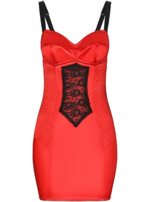 open lace back dress Red Bustier Corset Lace Bodycon Midi Dress