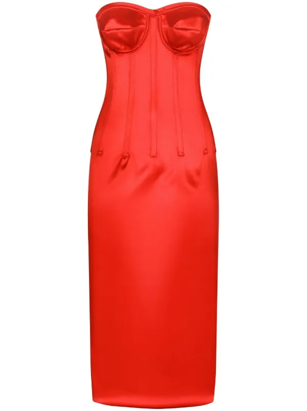 knee length dresses for ladies Kirrily Red Midi Dress main image 0