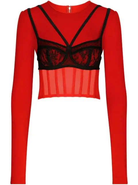 Dolce & Gabbana bralette-style cropped top