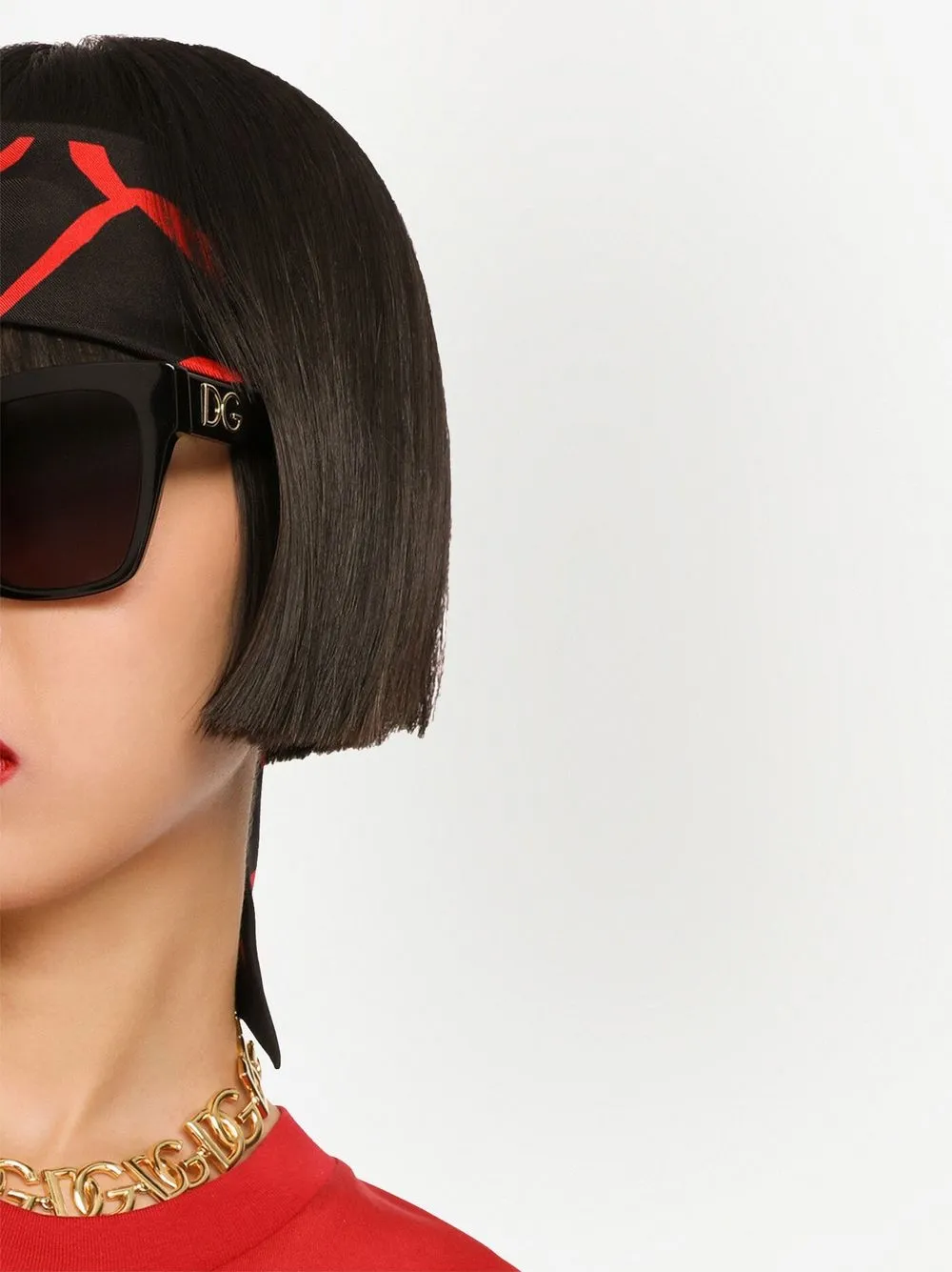Dolce & Gabbana Zijden sjaal - Zwart