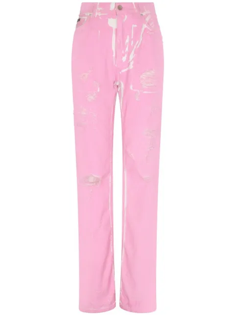 Dolce & Gabbana distressed-detail denim jeans