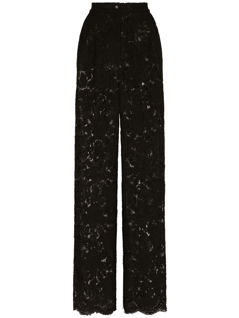 Dolce & Gabbana floral-lace logo-waistband Leggings - Farfetch