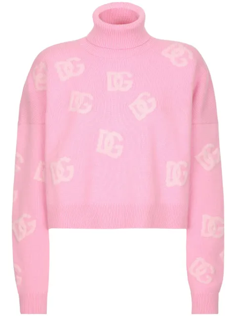Dolce & Gabbana DG-logo cropped cashmere jumper