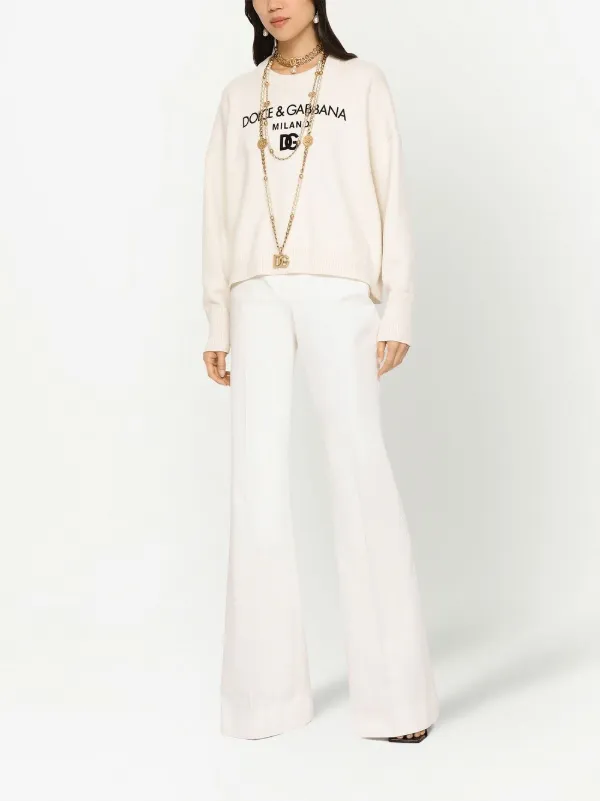Dolce & Gabbana DG-logo Cashmere Sweater | Neutrals | FARFETCH