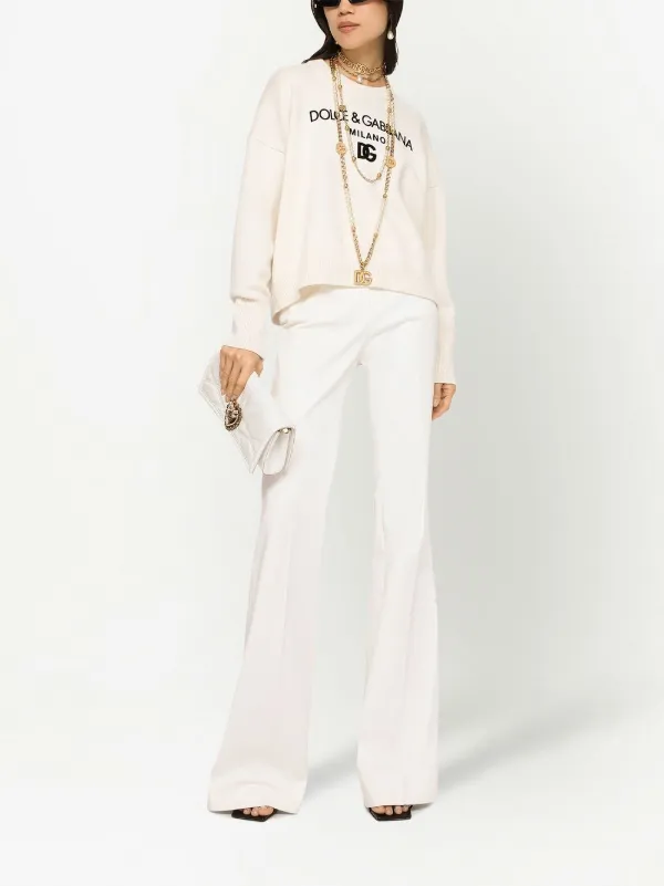 Dolce & Gabbana DG-logo Cashmere Sweater | Neutrals | FARFETCH