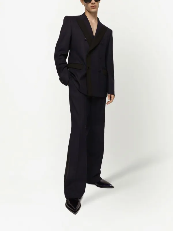 【極美品/希少サイズ】DOLCE&GABBANA ロングダブルジャケット Dolce & Gabbana シチリアフィット ダブルジャケット | ブルー