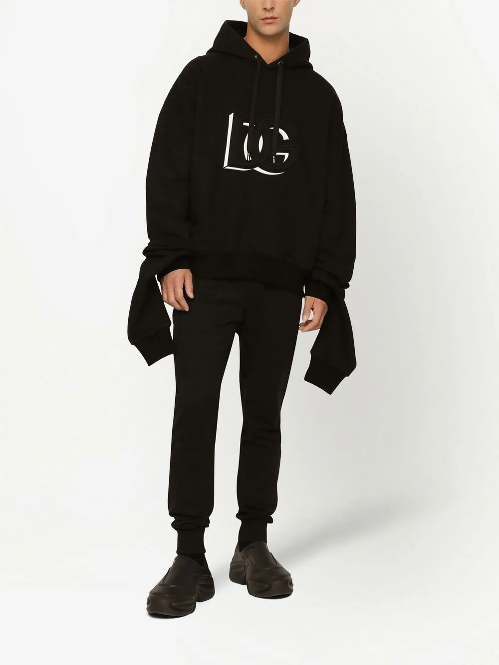  Dolce & Gabbana Hoodie Mit Logo Print   Schwarz 