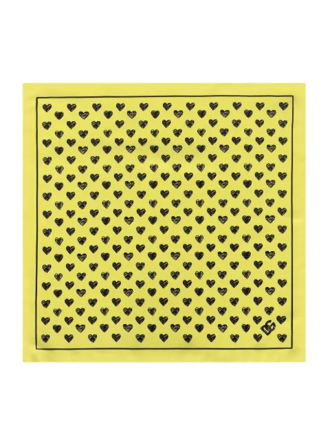 Dolce & Gabbana heart-motif silk scarf