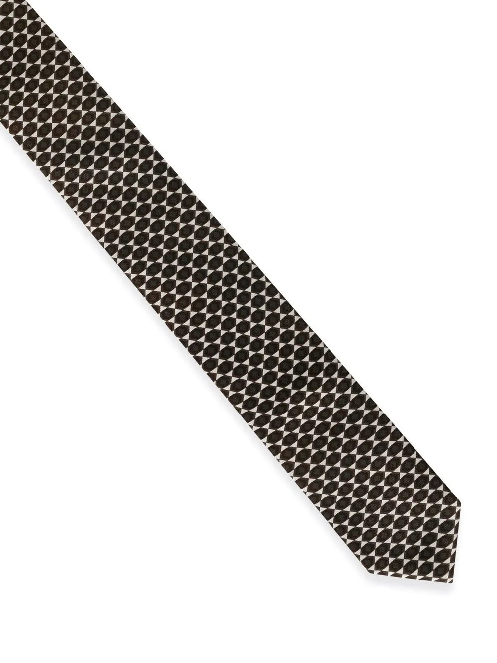 Shop Dolce & Gabbana Geometric-print Silk Tie In Black