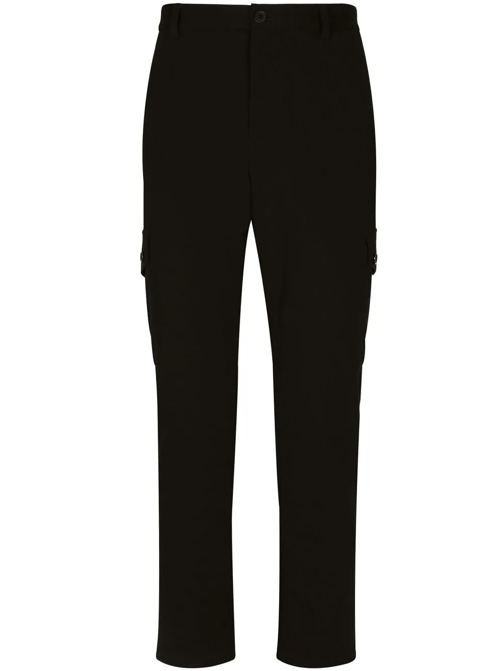 Shop Dolce & Gabbana Jersey Cargo Trousers In Black