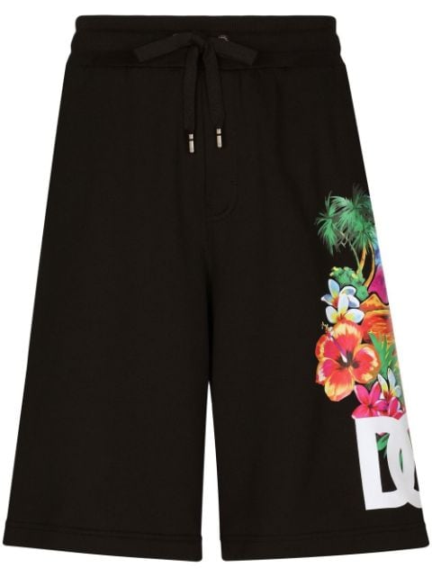 Dolce & Gabbana shorts deportivos con estampado floral