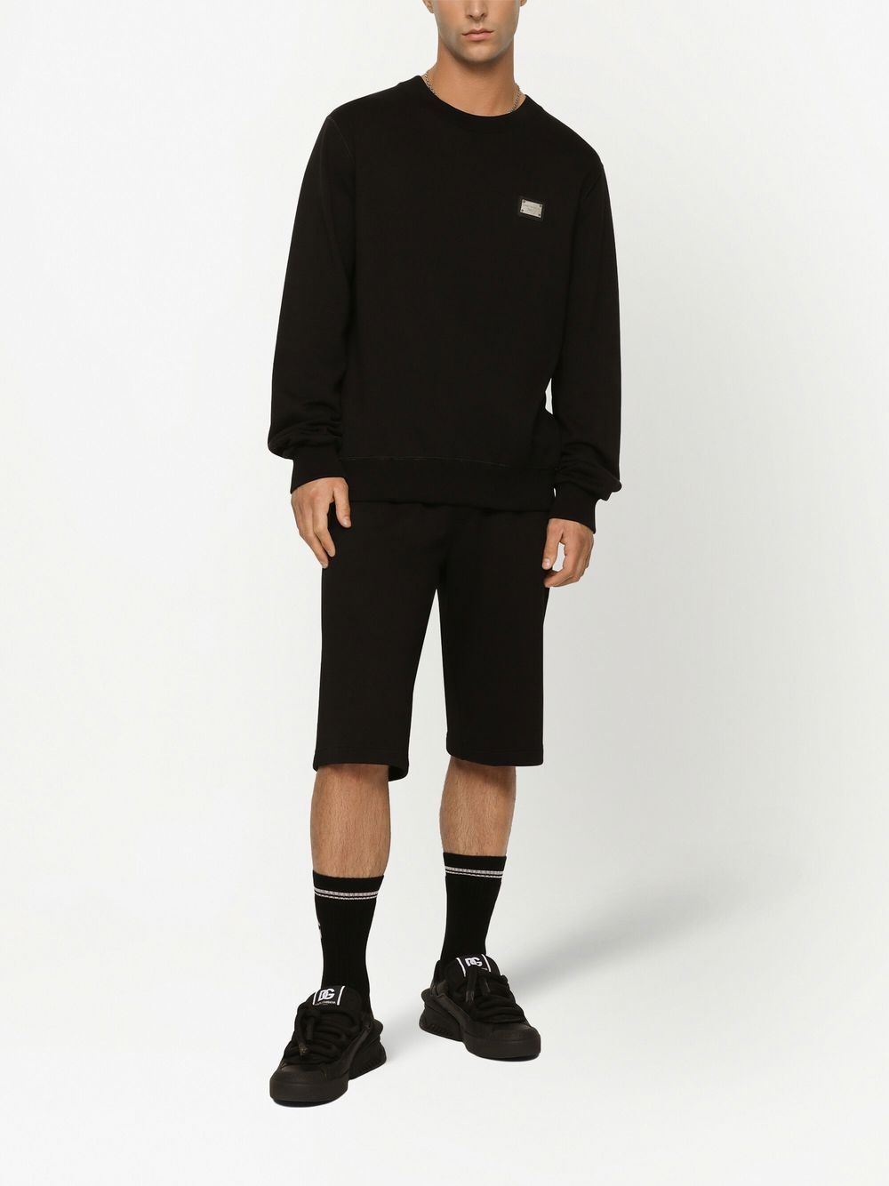 Shop Dolce & Gabbana Logo-tag Track Shorts In Black