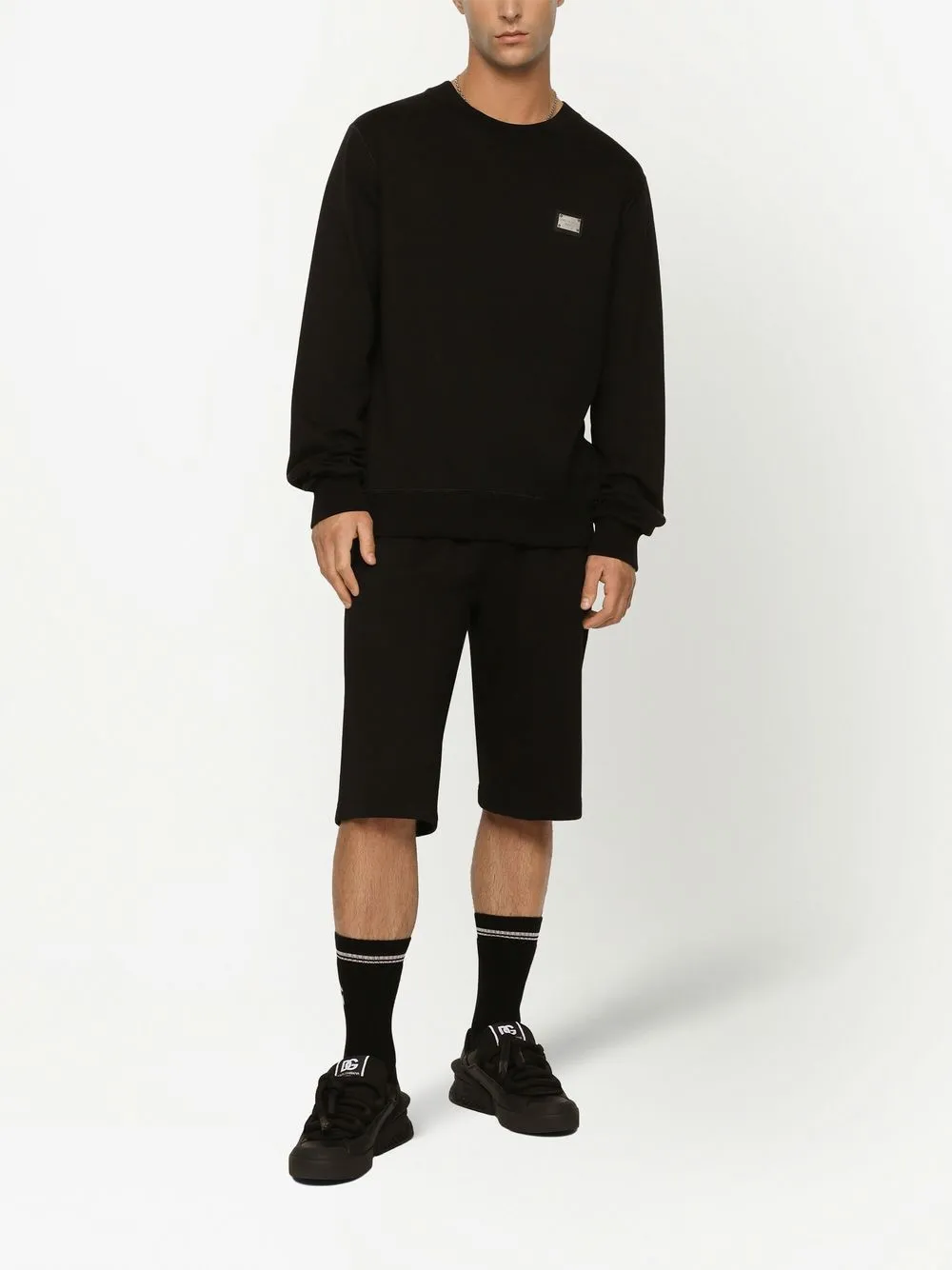 DOLCE & GABBANA LOGO-TAG TRACK SHORTS