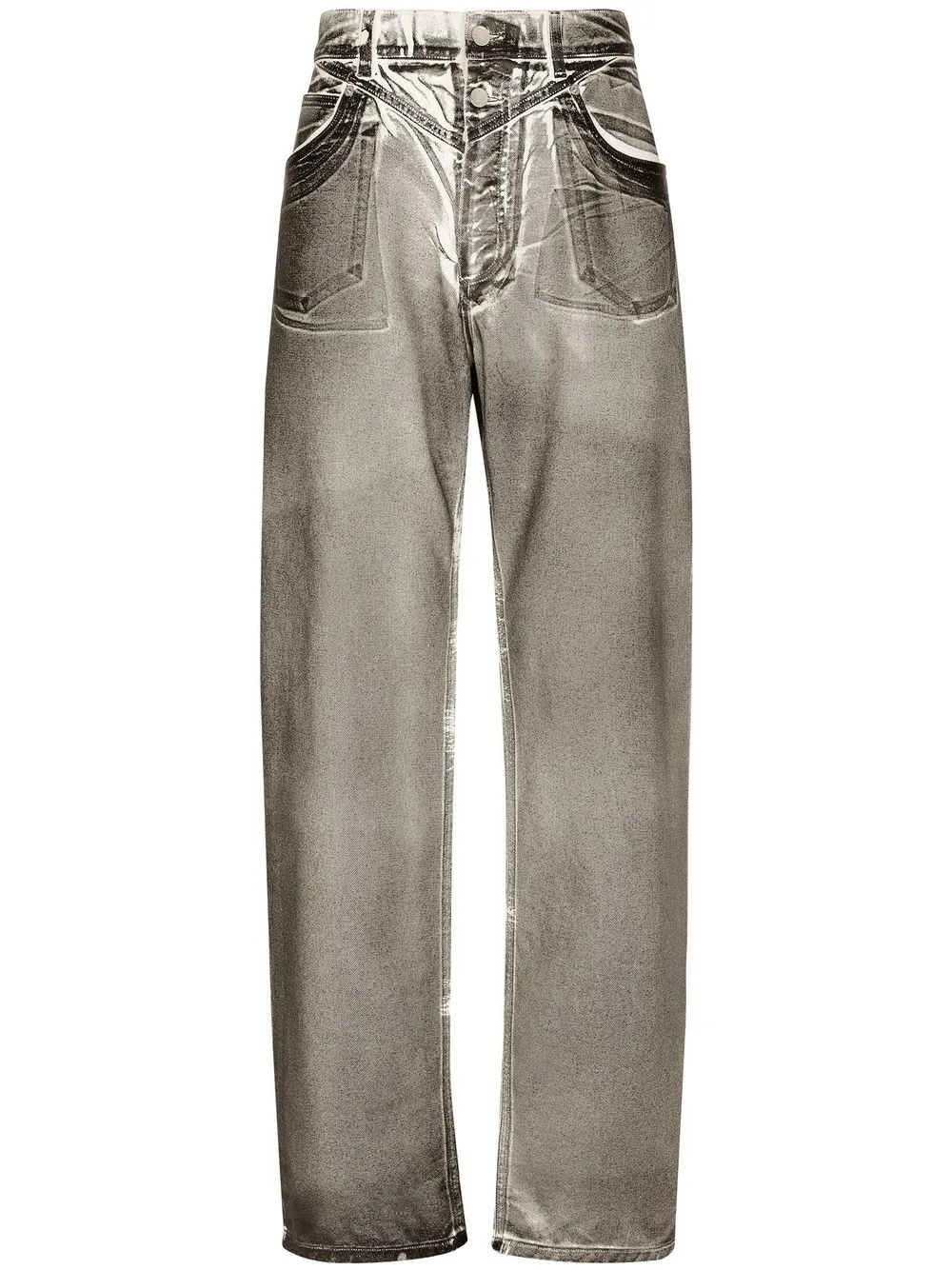

Dolce & Gabbana distressed-effect straight trousers - Grey