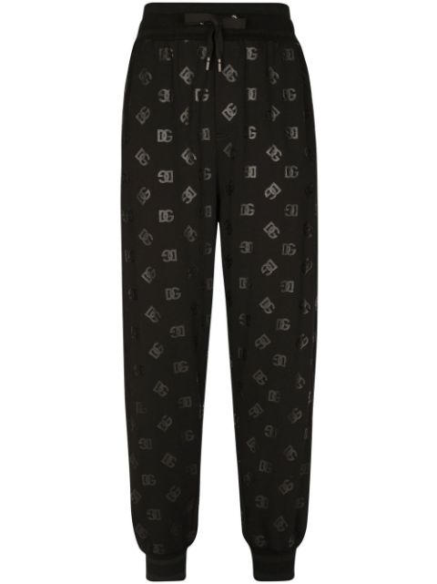 Dolce & Gabbana pantalon de jogging en coton à logo imprimé