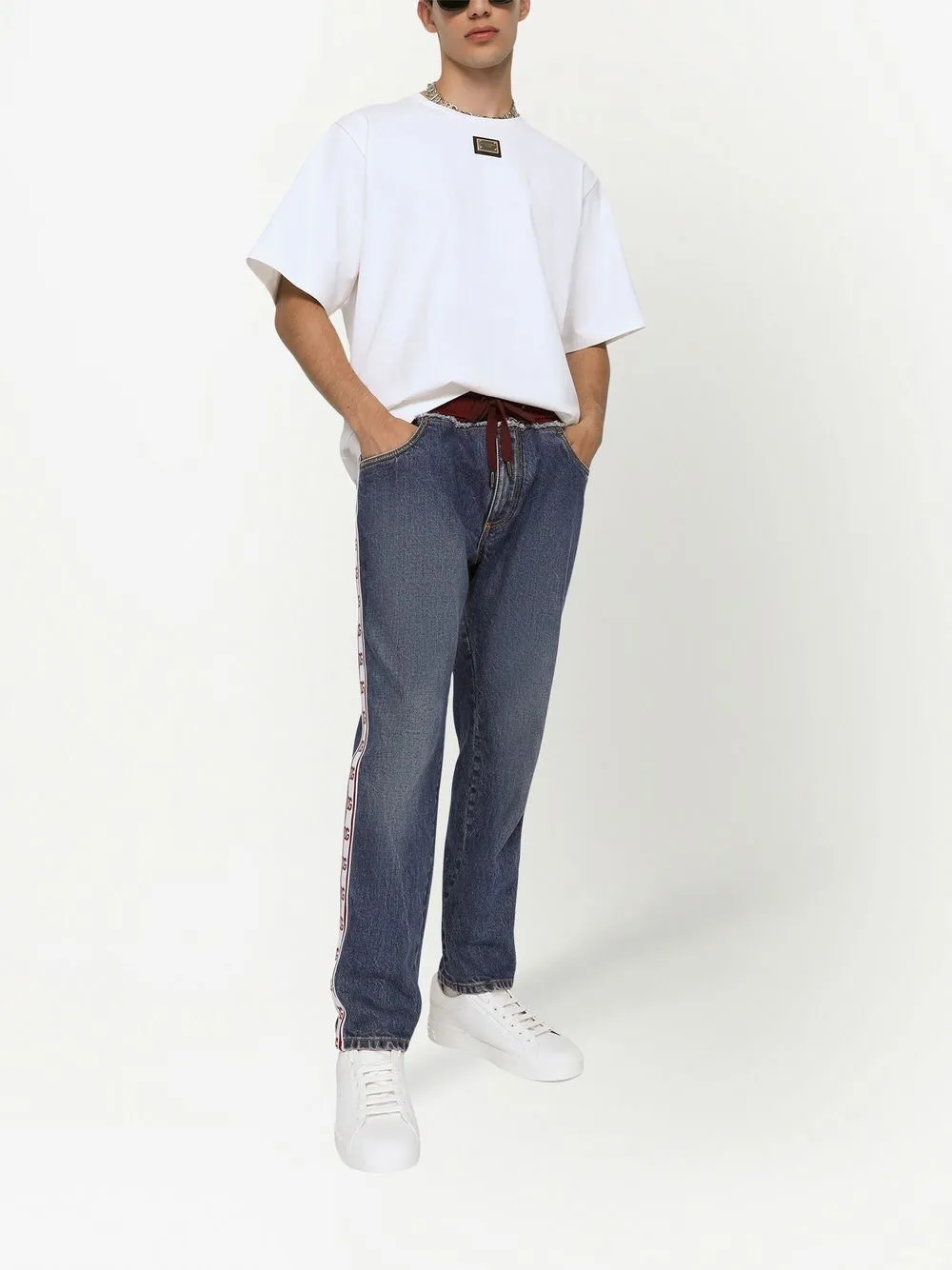 Dolce & Gabbana Jeans met trekkoordtaille - Blauw