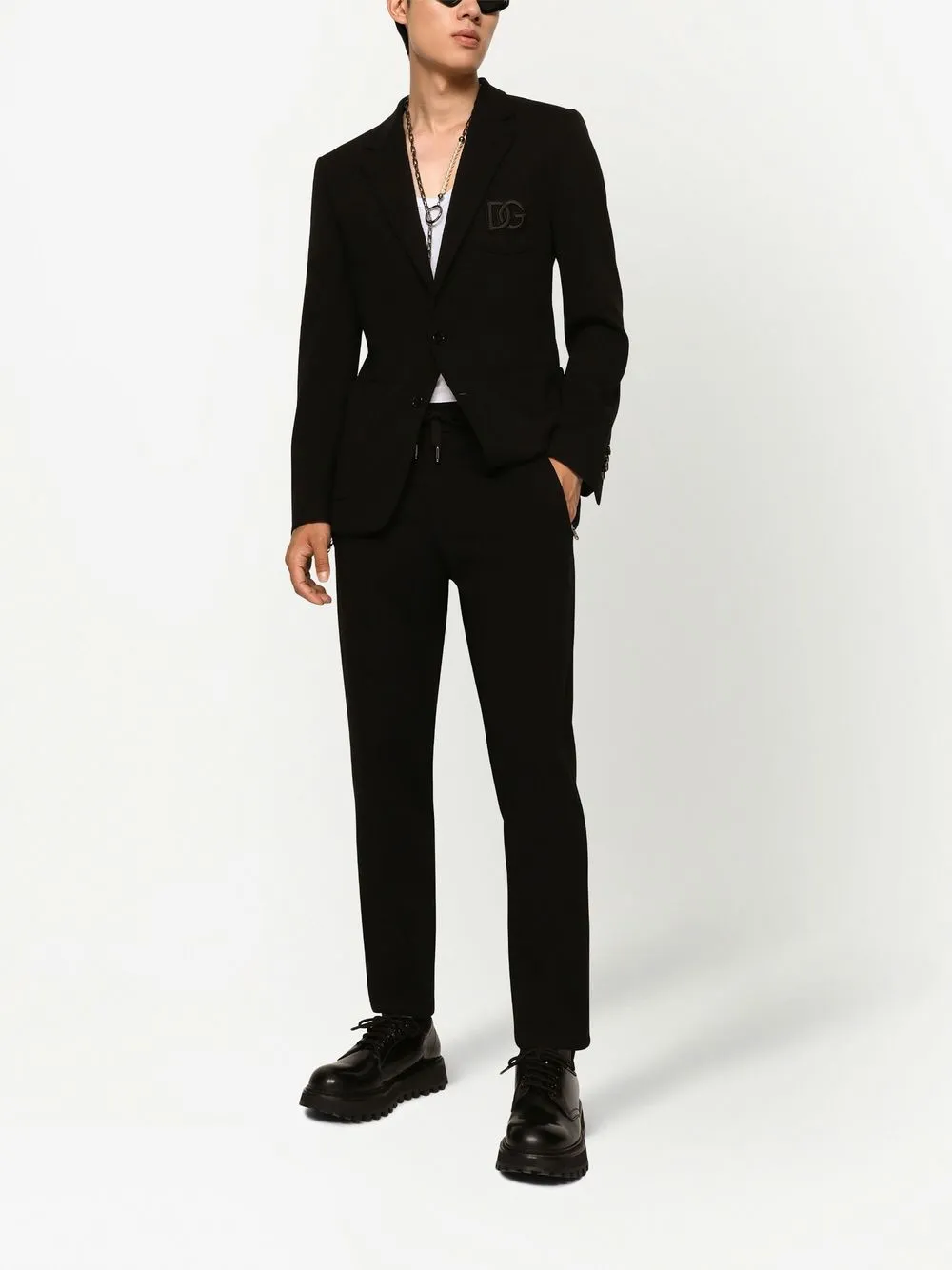 Dolce & Gabbana Straight-leg Tailored Trousers In Black