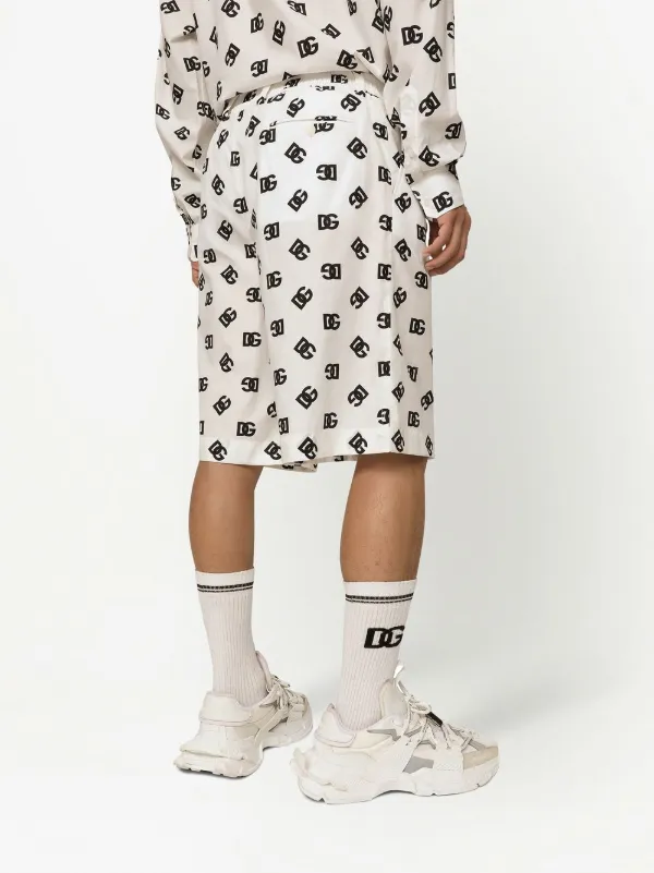 Dolce & Gabbana ホワイトショートパンツ Dolce & Gabbana ロゴ ショートパンツ | ホワイト | FARFETCH JP