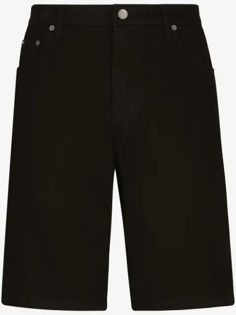Dolce & Gabbana logo-appliqué denim shorts