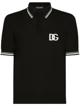爆買いしたい Dolce & Gabbana ロゴストライプトリム ポロシャツ | ブラック レディースウェア