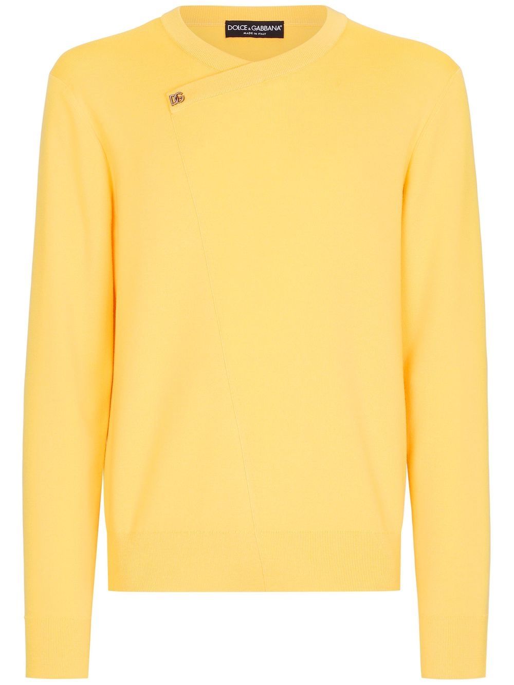 

Dolce & Gabbana logo-motif virgin-wool jumper - Yellow