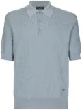 Dolce & Gabbana waffle-knit short-sleeved polo shirt - Grey