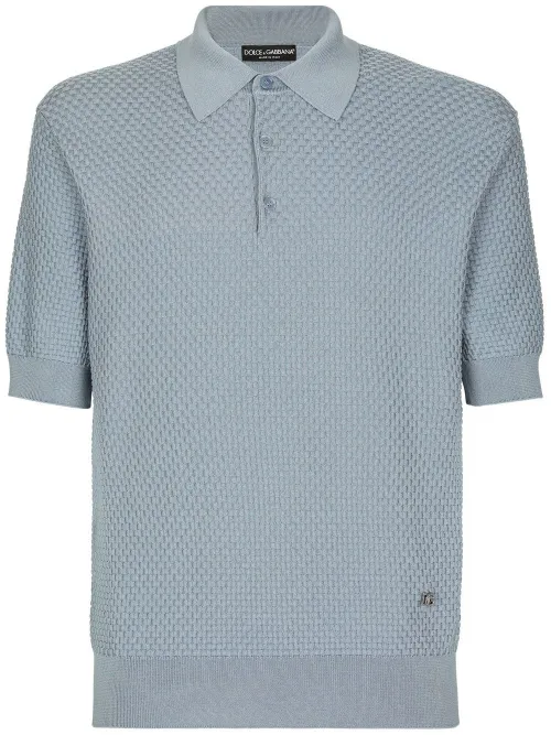 Polo en maille gaufrée - Dolce & Gabbana - Modalova