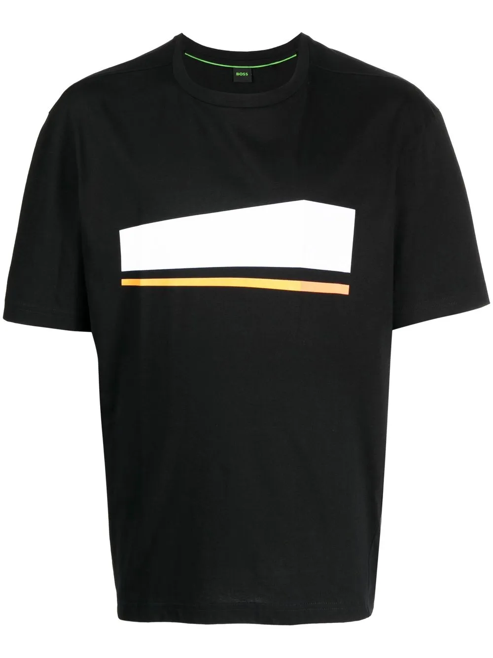 

BOSS logo graphic print cotton T-shirt - Black