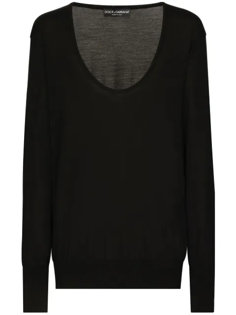 Dolce & Gabbana round-neck virgin-wool jumper
