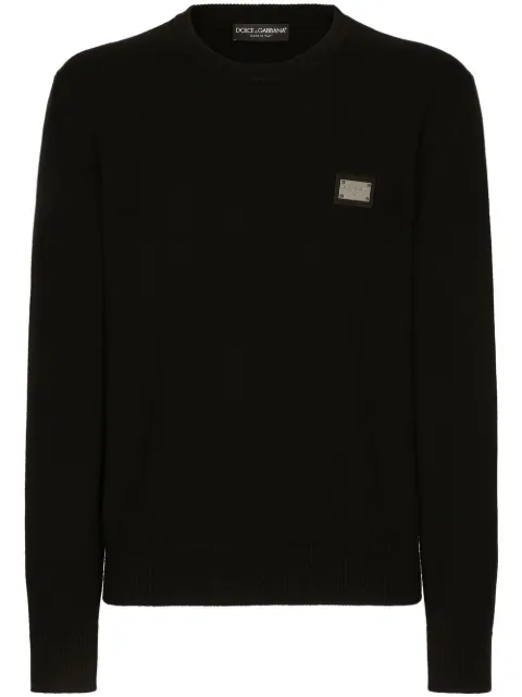 Dolce & Gabbana logo-tag wool-cashmere jumper