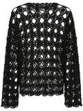 Dolce & Gabbana open-knit cotton jumper - Black