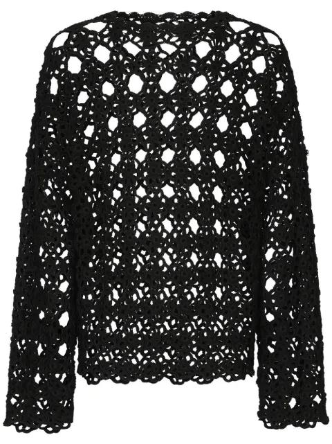 Dolce & Gabbana open-knit cotton jumper