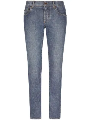 パンツ DOLCE&GABBANA - Distressed Skinny Denim Dolce & Gabbana Distressed Skinny Jeans | Blue | FARFETCH