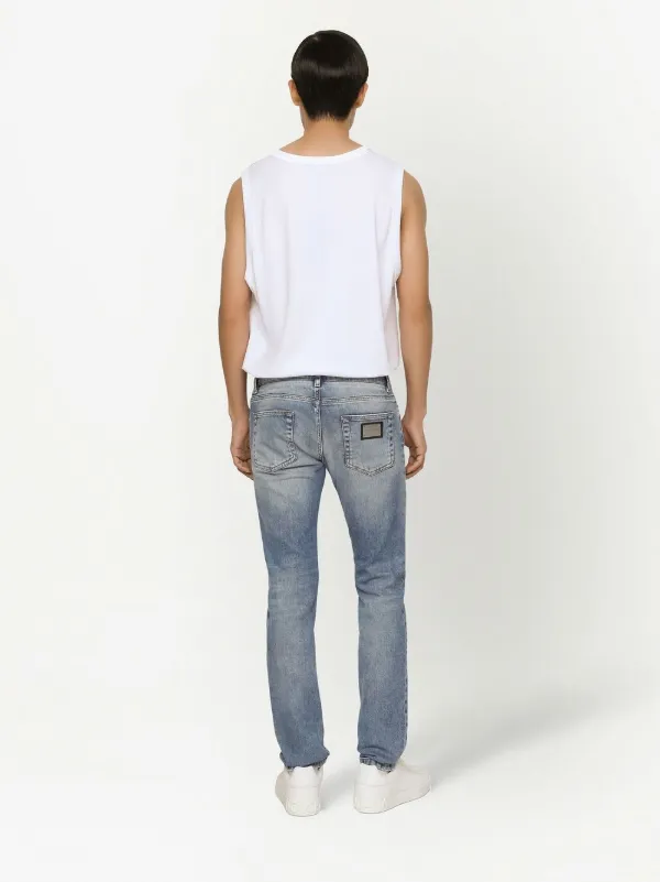 2024年冬【法人向けお歳暮】 Dolce & Gabbana ダメージ スキニージーンズ | ブルー | FARFETCH JP パンツ