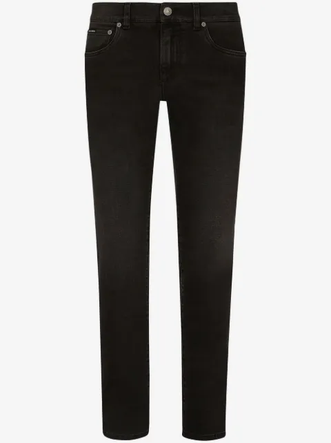 Dolce & Gabbana logo-appliqué skinny jeans