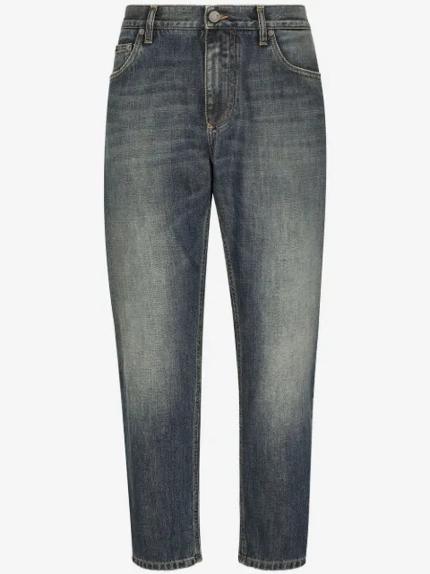 Dolce & Gabbana logo-appliqué loose jeans