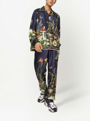 Louis Vuitton SS16 Black Panther Silk Pajama Shirt