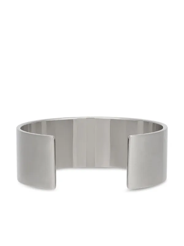 Dolce Gabbana engraved-logo Cuff Bracelet Silver FARFETCH JO