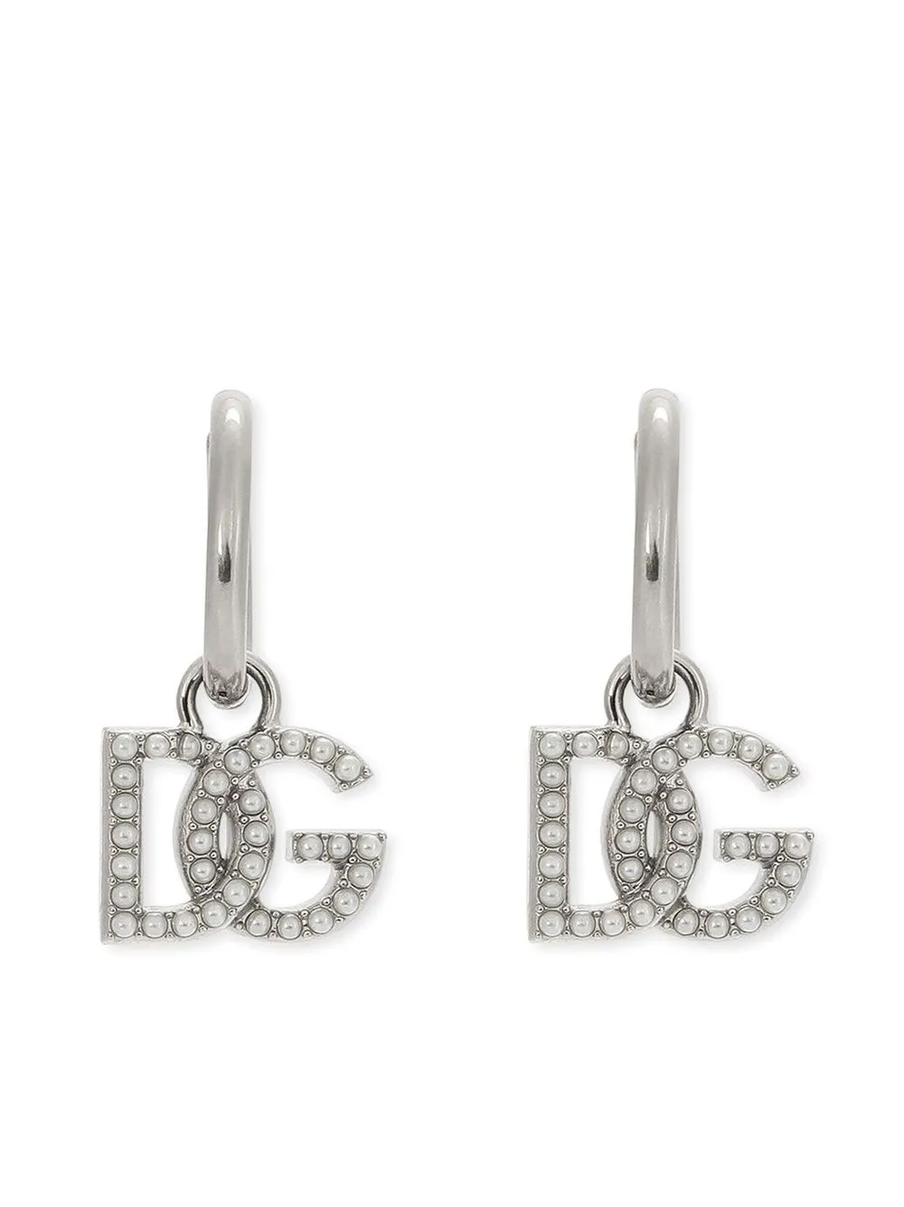 DOLCE & GABBANA LOGO-CHARM DROP EARRINGS