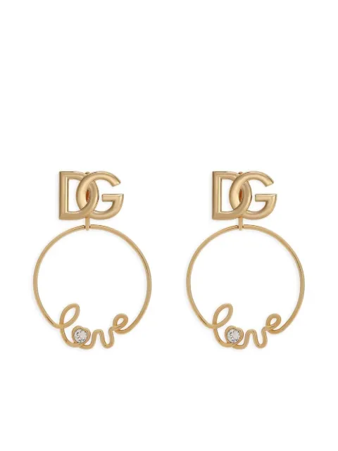 Dolce & Gabbana DG-logo clip-on hoop earrings